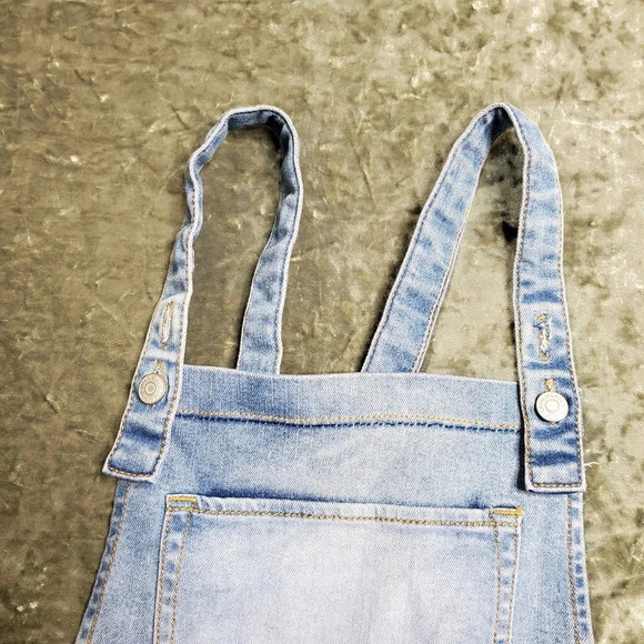 Cat & Jack Denim Patch Overalls - Picture 5 of 7